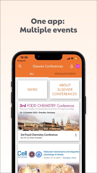 Screenshot #1 pour Elsevier Conferences App
