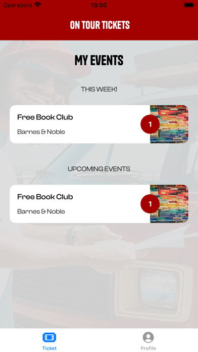 On Tour Tickets Screenshot