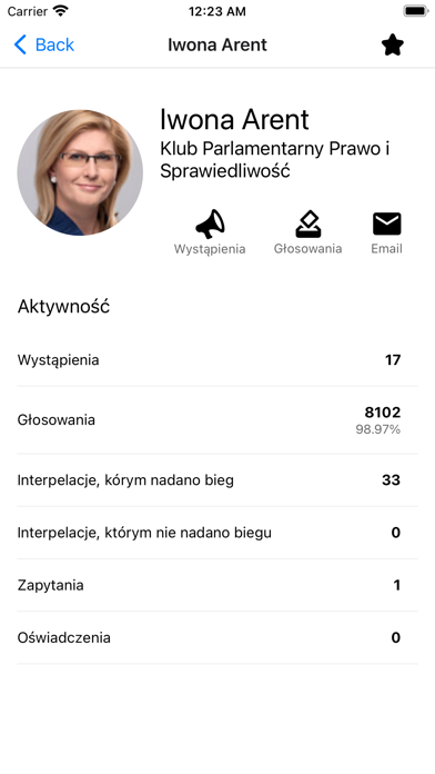Aplikacja Demokracja Screenshot