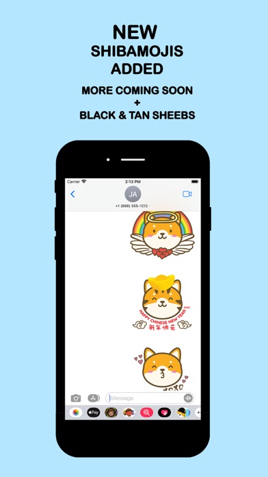 Shibamoji Shiba Sticker Add-On Screenshot