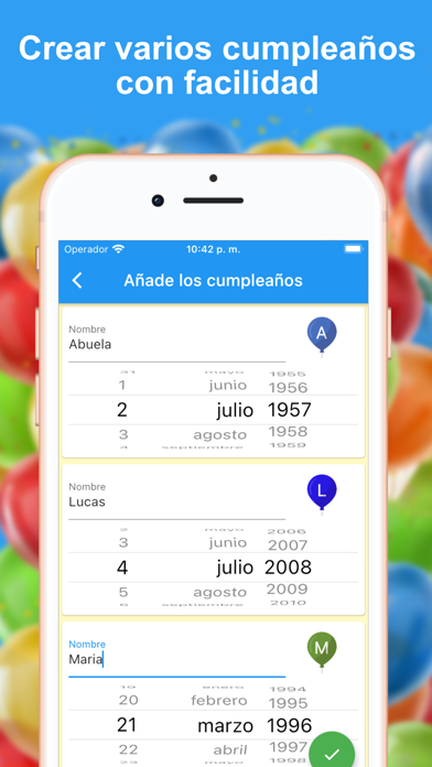 Aniversários e lembretes