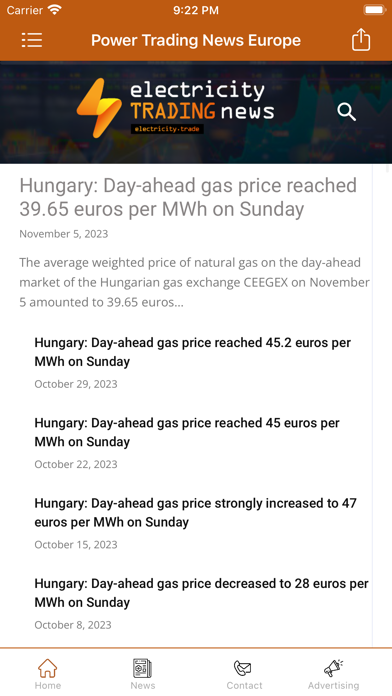 Power Trading News Europe Screenshot