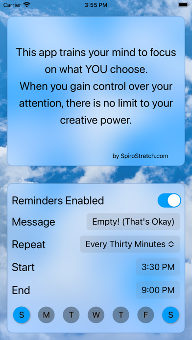 AWARENESS Reminder Screenshot