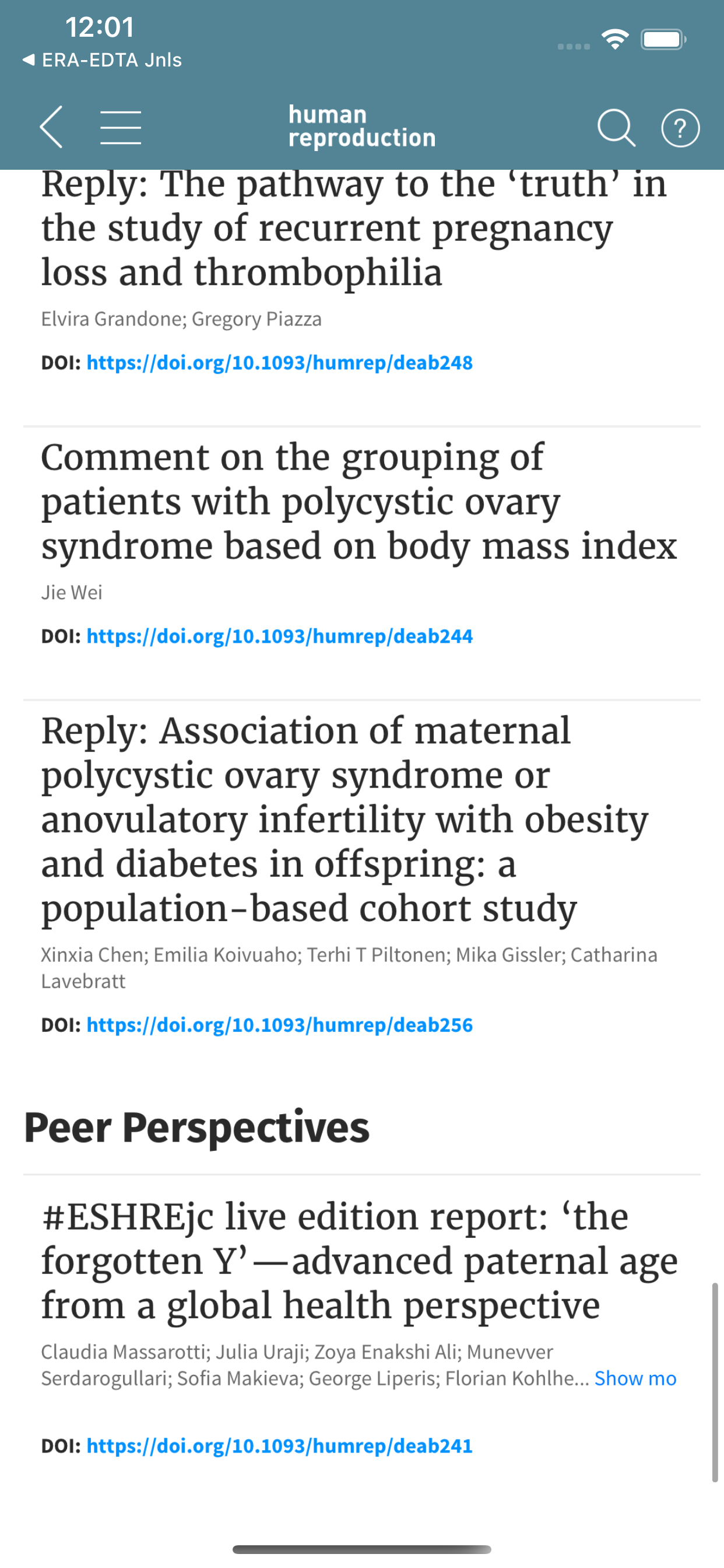ESHRE (Journals)