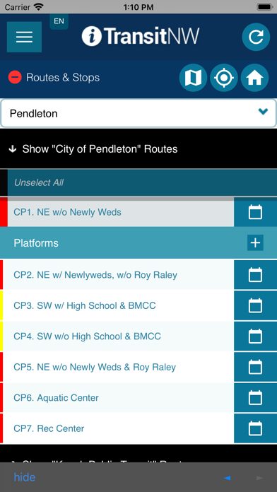 Pendleton Transit Screenshot