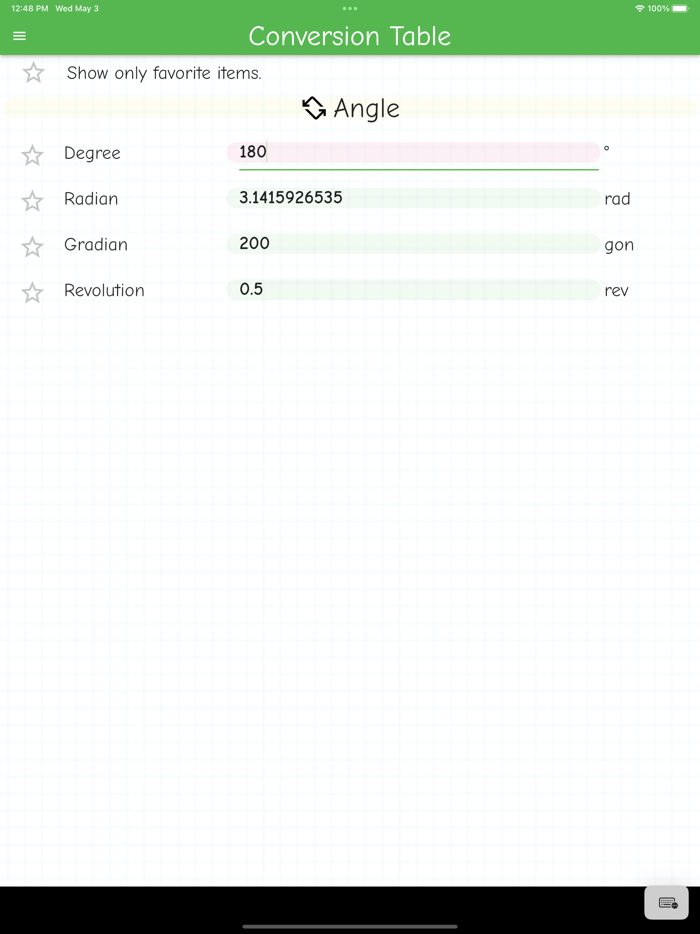 Conversion Table - Measurement