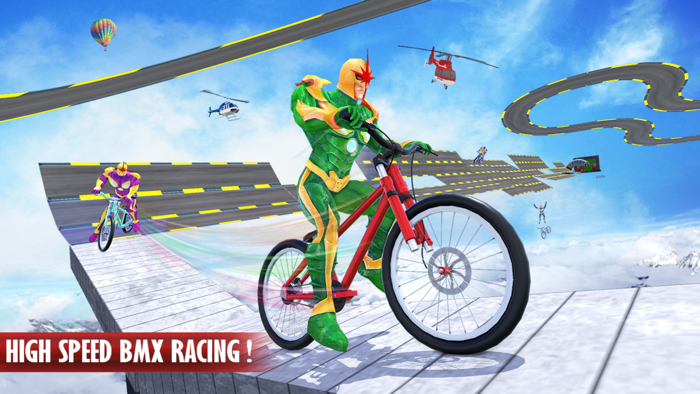 Superhero Cycle Stunts Racing