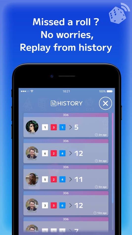 #4. Remote Dice 3D - Share Result! (iOS) Podle: Amagamina Games, Inc.