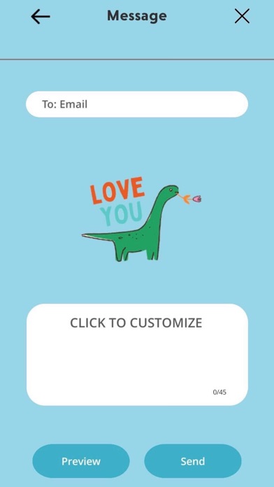 Long Distance Message App Screenshot