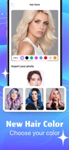 Hair Color Changer Hair Try On screenshot #2 for iPhone