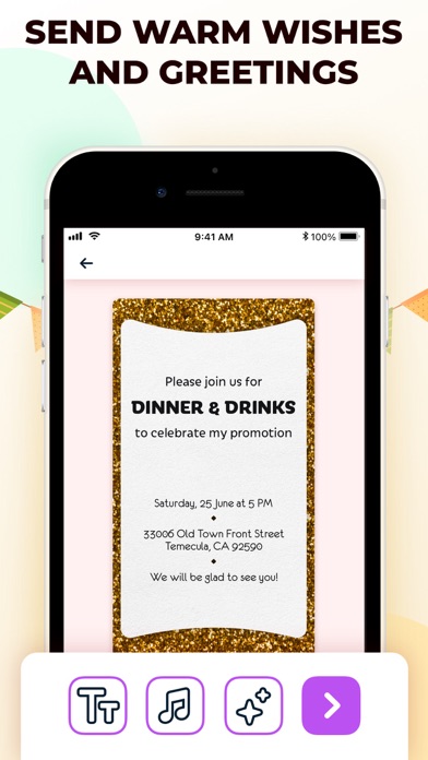 Digital Card: Invitation Maker Screenshot
