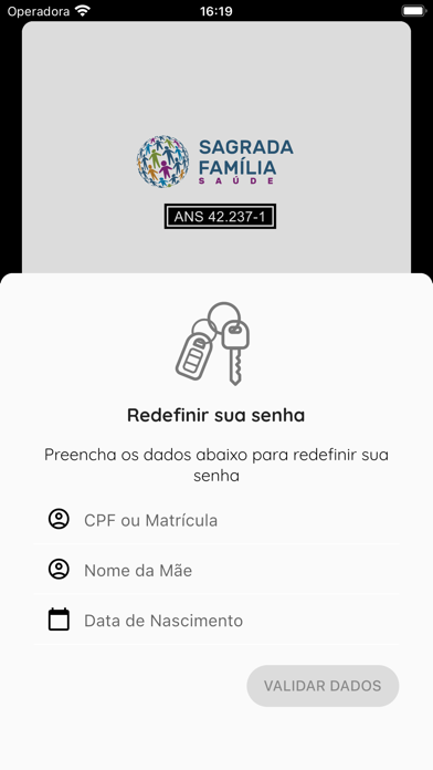 Sagrada Família - Beneficiário Screenshot