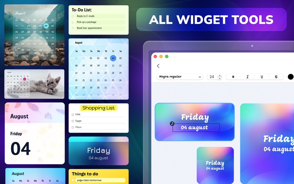 Desktop Widget Tools: Calendar - 1.2.1 - (macOS)