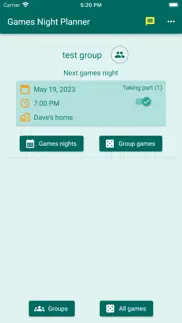 games night planner iphone screenshot 2
