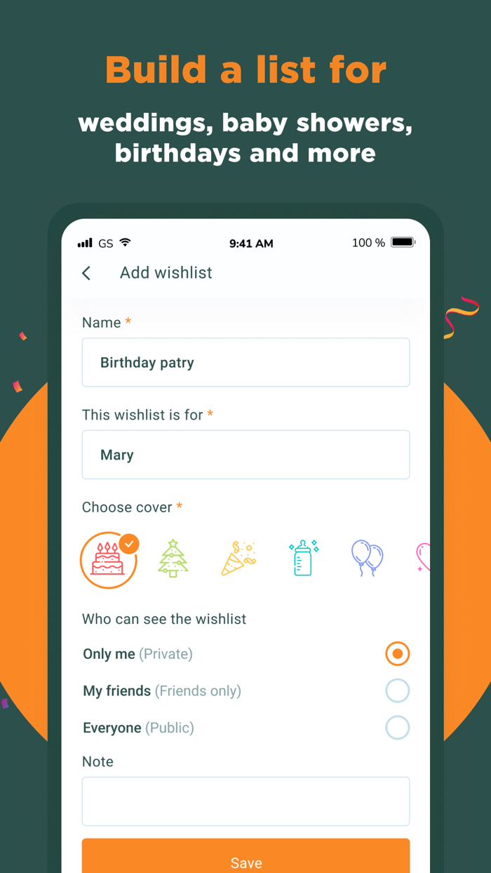RolBox Gift Registry Wishlist
