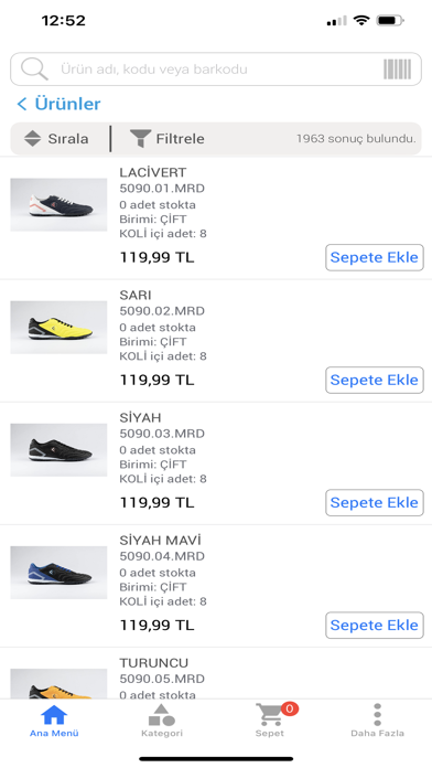 Beegee B2B Sipariş Screenshot