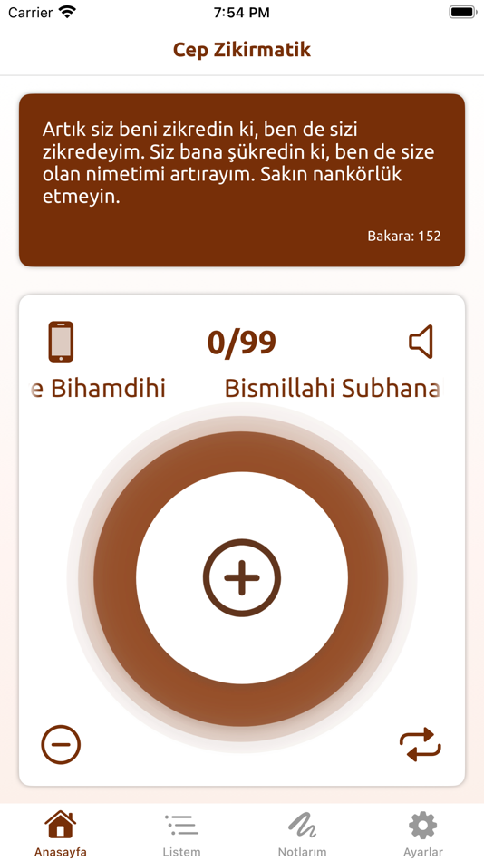 #2. Cep Zikirmatik (iOS) Podle: coskun gungor