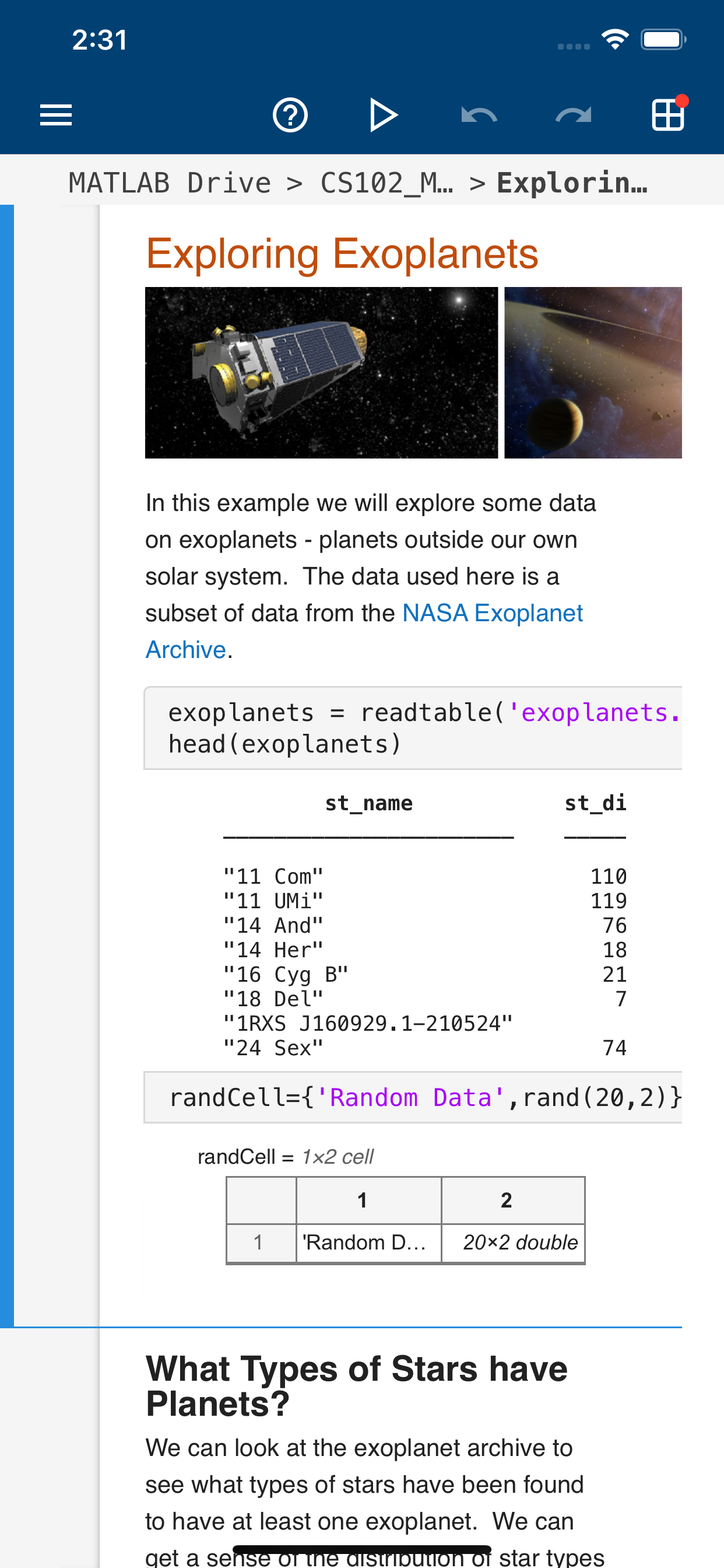 MATLAB Mobile