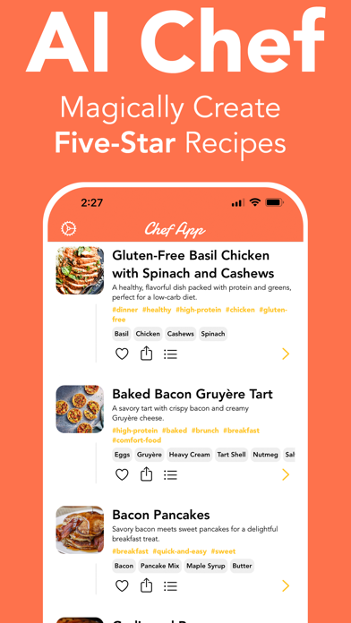ChefApp - AI Recipe Creator Screenshot