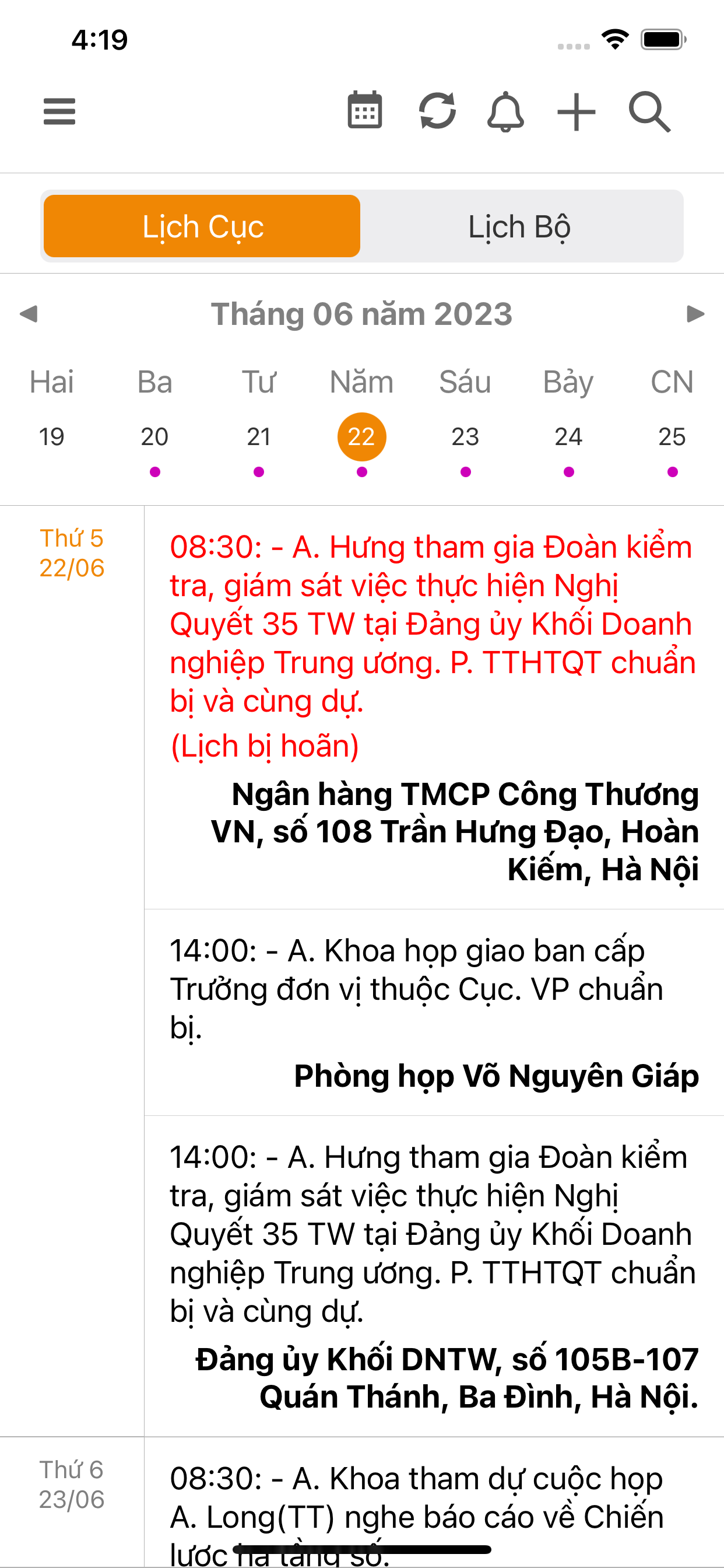 O2 Calendar