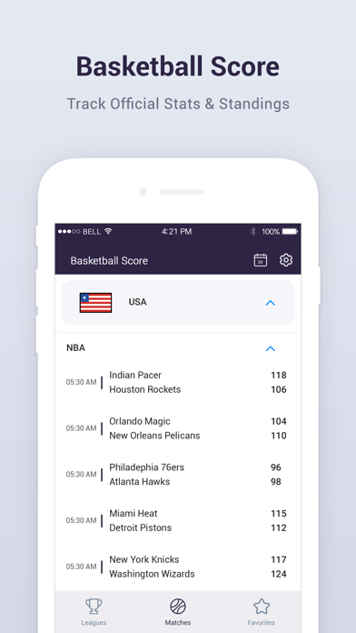 Live Basketball Score Screenshot