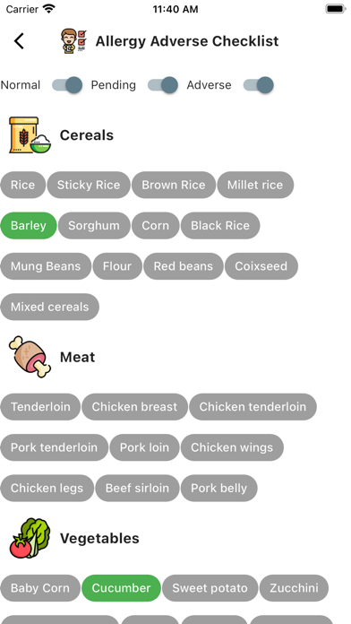 Baby Food - Meal Planner Screenshot
