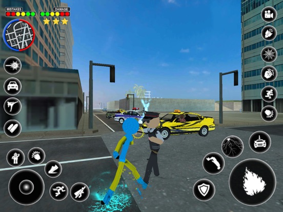 Stickman Rope Hero Spider Game iPad screenshot 2 - Games app