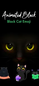 Animated Black Catmoji GIF screenshot #1 for iPhone