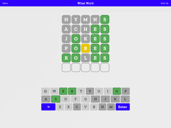 What Word iPad screenshot 4 - Games app