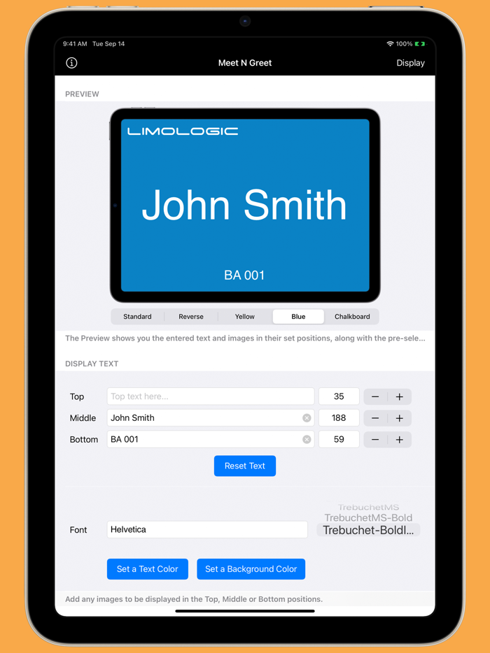 Meet N Greet - Airport Sign