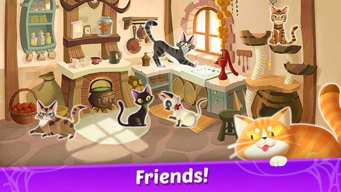 Witch and Cats – Cute Match 3