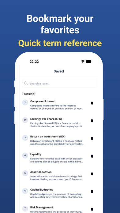 Finance Terms Dictionary Screenshot