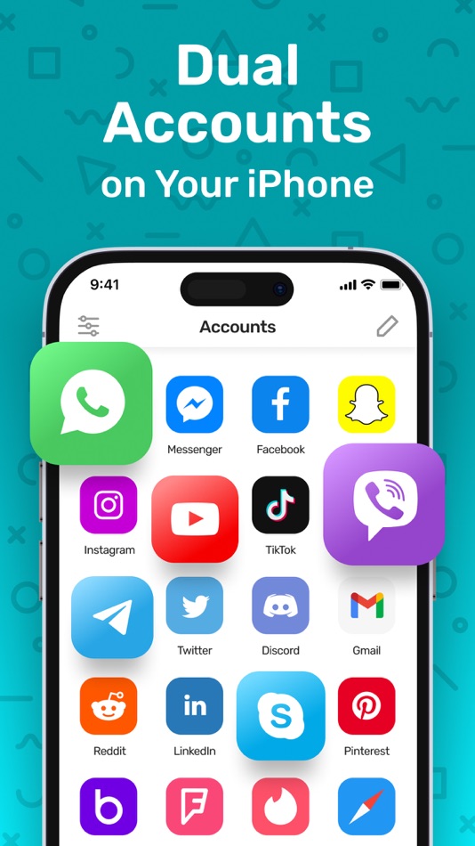 #1. Dual Space Multiple Accounts (iOS) 由: Vitali Kuhharev