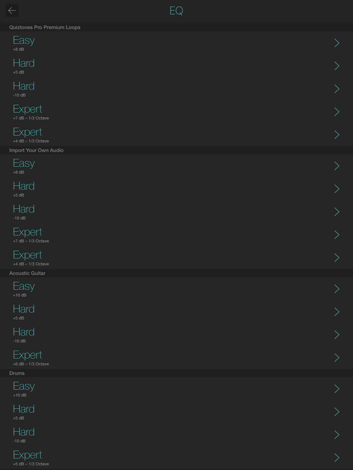 Quiztones EQ Ear Training