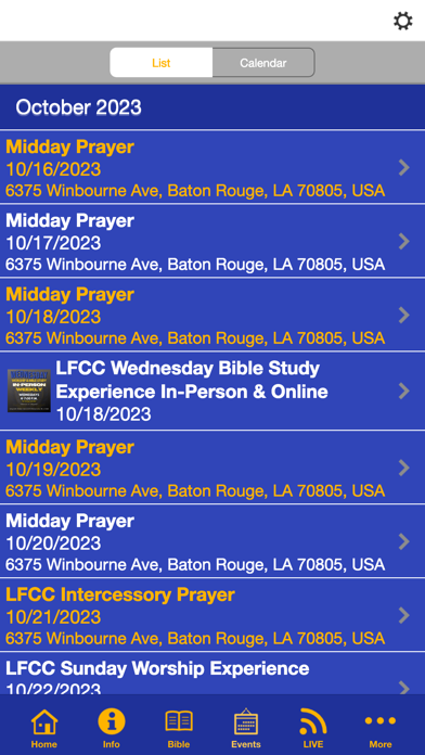 Living Faith Christian Center Screenshot