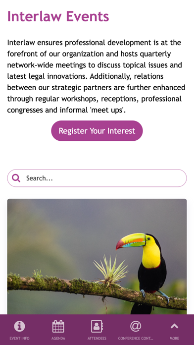 Interlaw Events App Screenshot