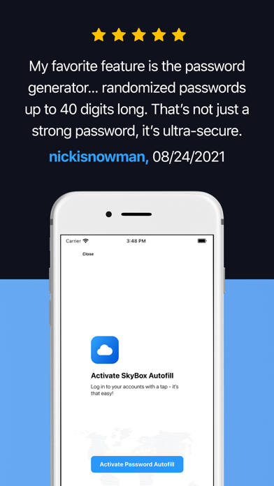 Password Manager App - SkyBox Screenshot