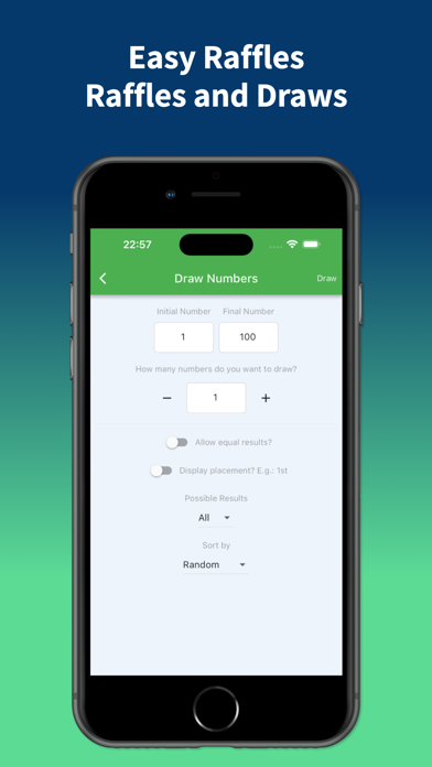 Easy Raffle: Names and Numbers Screenshot