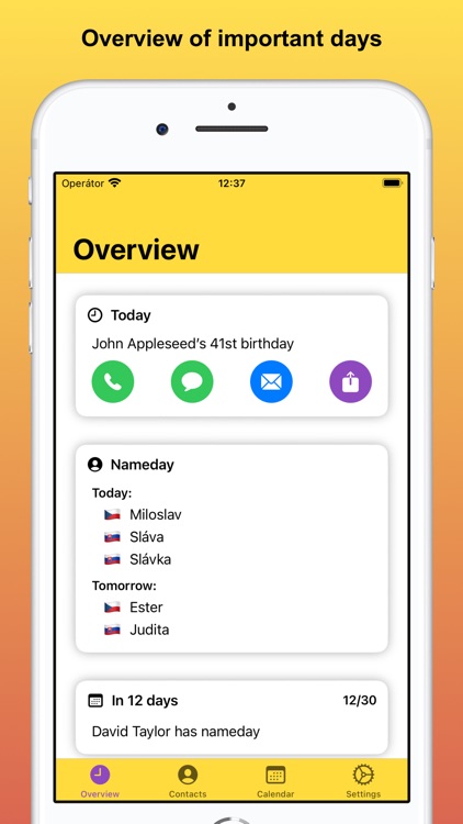 iDays - Namedays & Birthdays screenshot-0