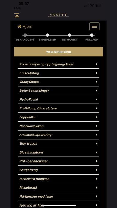 Vanity Beauty Clinic Screenshot