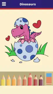 lovely dinosaurs coloring book iphone screenshot 2