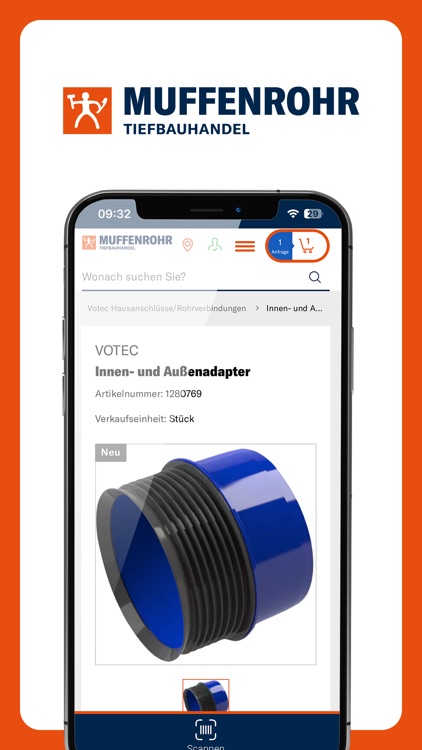 Muffenrohr Service-App