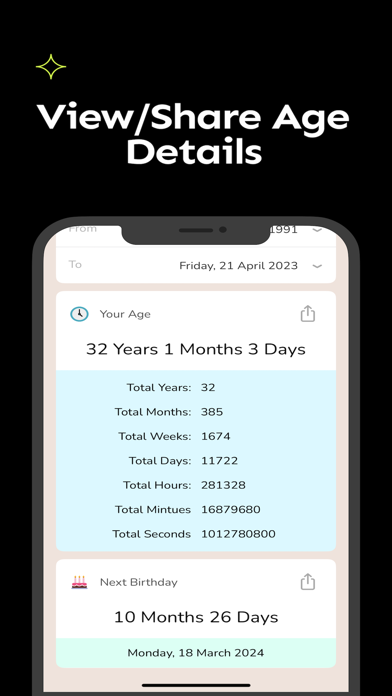 Age Calculator: DOB & Birthday Screenshot