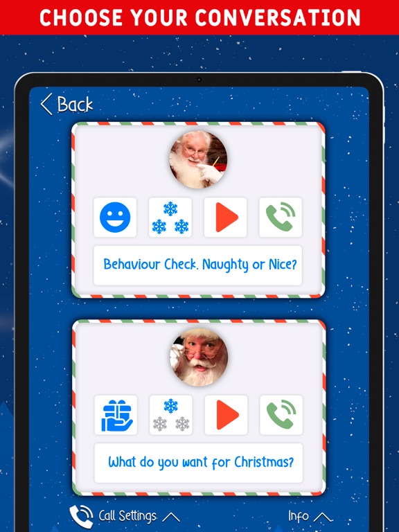 Santa phone call – Xmas Chat iPad screenshot 4 - Entertainment app