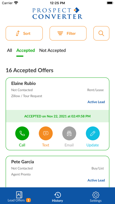 ProspectConverter Lead App Screenshot