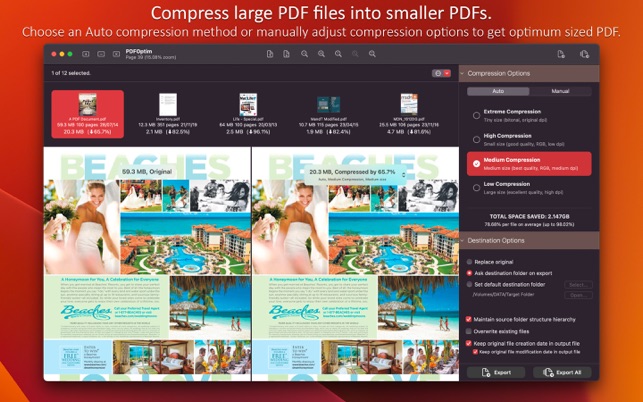 PDFOptim - Ảnh chụp màn hình Trình nén PDF