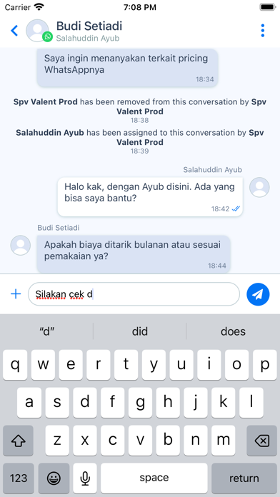 Qontak Chat Screenshot