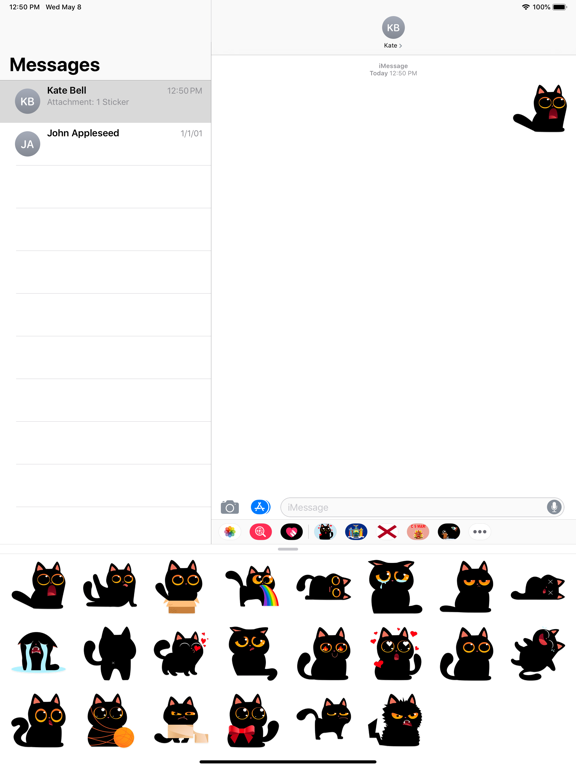 Screenshot #6 pour Funny Black cat stickers emoji