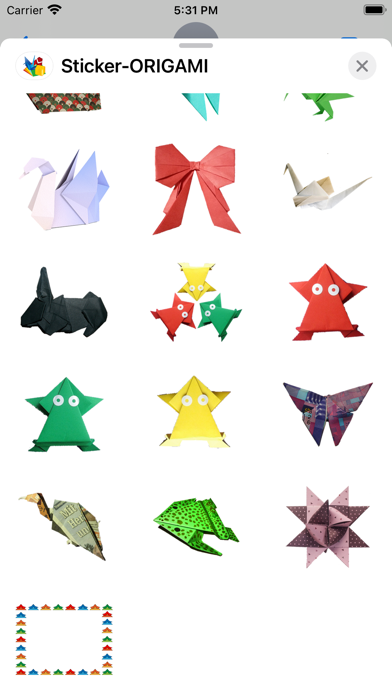 Sticker ORIGAMI Screenshot