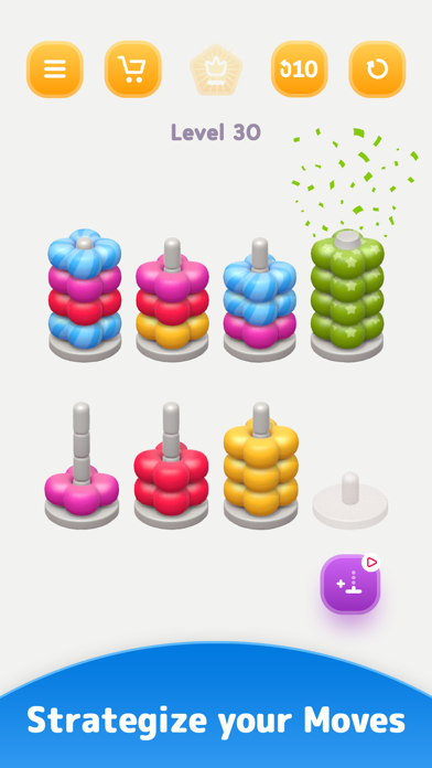 Color Sort 3D — Hoop Puzzle Screenshot